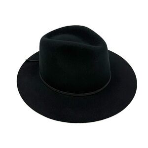 Brixton Wesley Classic Black Fedora Hat 100% Wool Felt Men’s S (7)